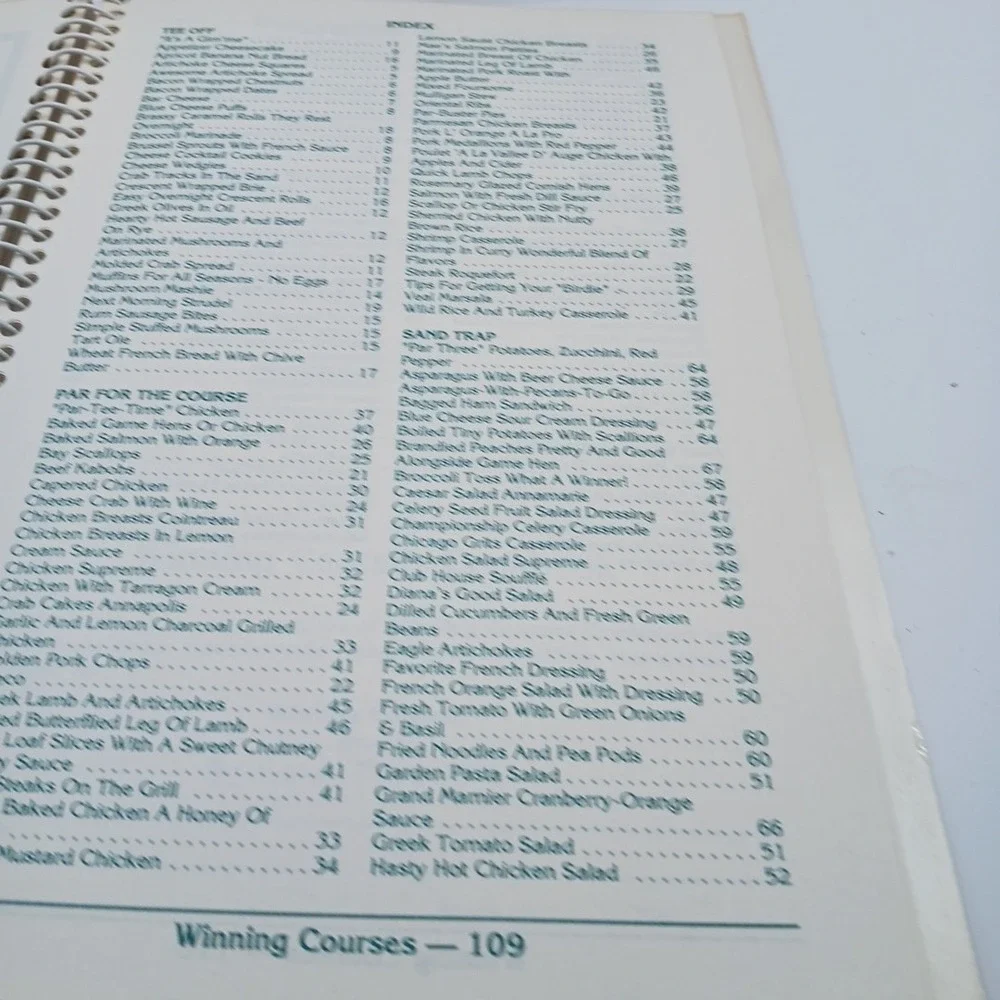 Winning Courses Cookbook 1989 PGA Championship Kemper Lakes New NOS‎ rare